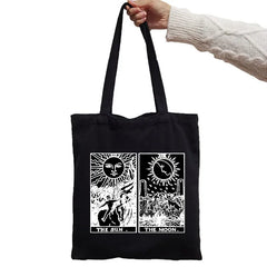 Sun Myth Canvas Tote Bag Harajuku Vintage Cartoon Ins Shopper Bags