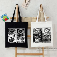 Sun Myth Canvas Tote Bag Harajuku Vintage Cartoon Ins Shopper Bags