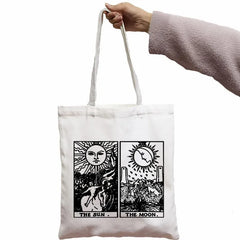 Sun Myth Canvas Tote Bag Harajuku Vintage Cartoon Ins Shopper Bags