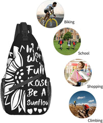 Sunflower Sling Bag Chest Bag Crossbody for Men Women