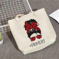Sunglasses Girl Handbag Foldable Shopping Bag