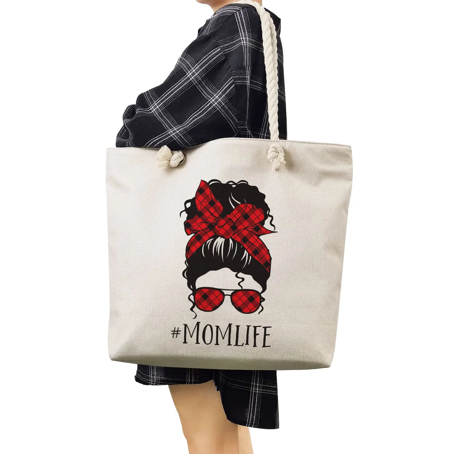 Sunglasses Girl Handbag Foldable Shopping Bag