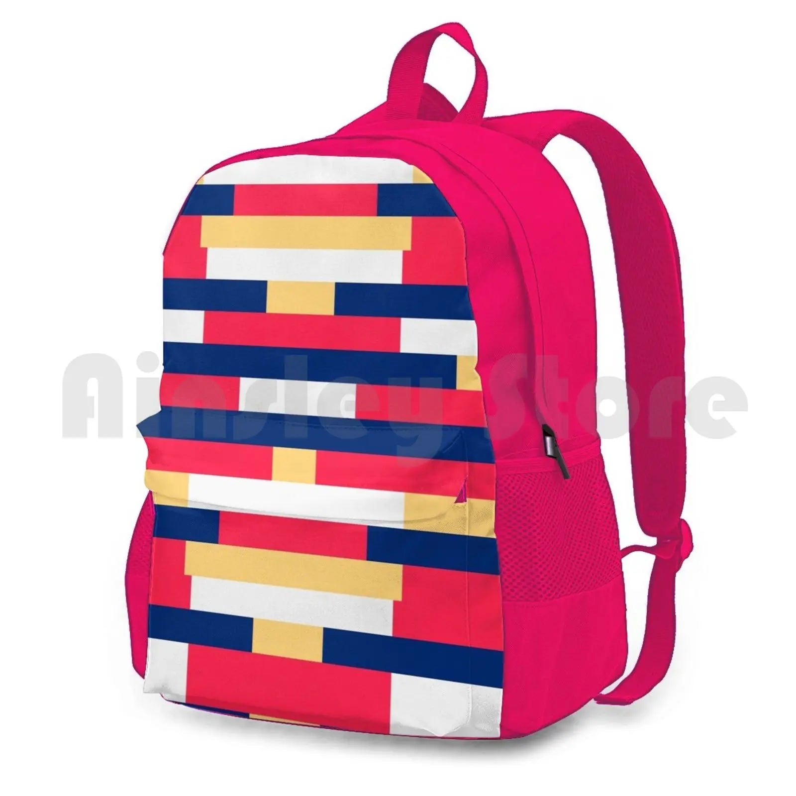 Sunset Stripes Pattern Outdoor Hiking Backpack