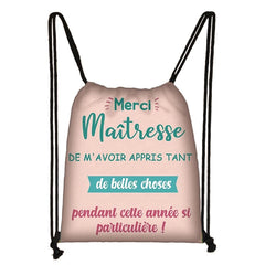 Atsem Merci Maitresse Print Cosmetic Case Teenager Storage Bags