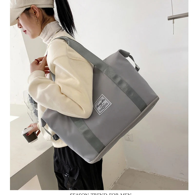 Large Capacity Folding Bag Travel Bags Tote Carry On Waterproof Duffel Set Women