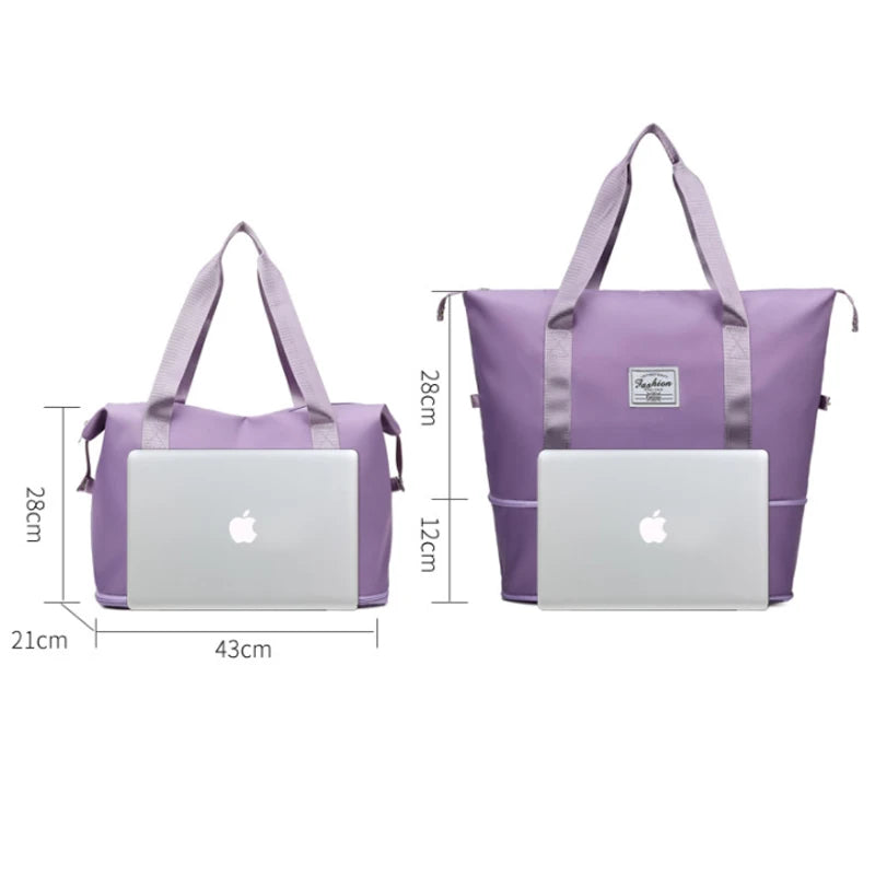 Large Capacity Folding Bag Travel Bags Tote Carry On Luggage
