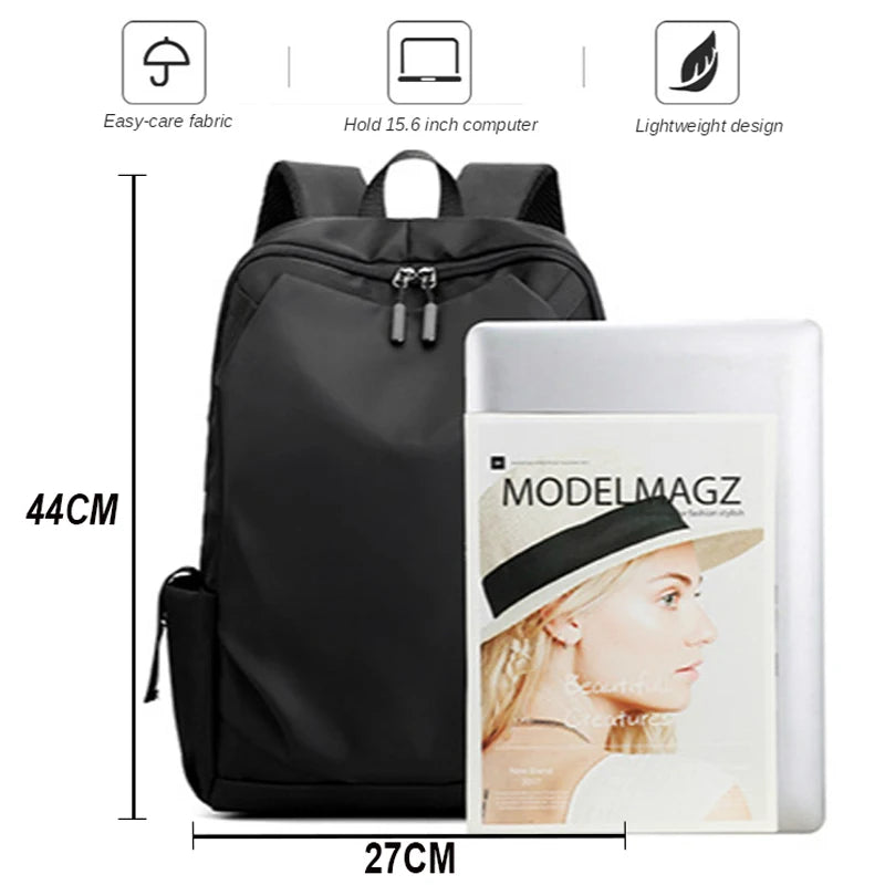 Light Oxford USB Charging Laptop Men Backpack Waterproof Travel Backpack