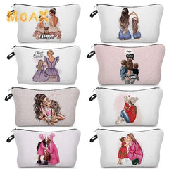 Mama Print Cosmetic Bag Travel Organizer Makeup Bag Portable Clutches