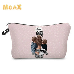 Mama Print Cosmetic Bag Travel Organizer Makeup Bag Portable Clutches
