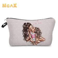 Mama Print Cosmetic Bag Travel Organizer Makeup Bag Portable Clutches