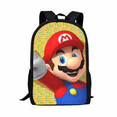 Super-Mario Pattern School Bags Daily Travel Backpack Kids Knapsack