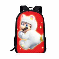 Super-Mario Pattern School Bags Daily Travel Backpack Kids Knapsack