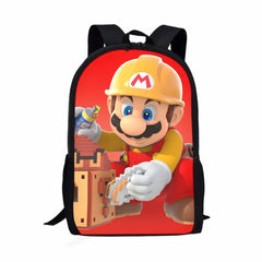 Super-Mario Pattern School Bags Daily Travel Backpack Kids Knapsack
