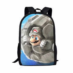 Super-Mario Pattern School Bags Daily Travel Backpack Kids Knapsack