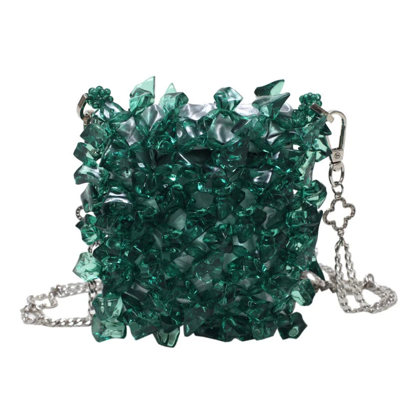 Mini Acrylic Purse Chain Straps Crossbody Bag for Women