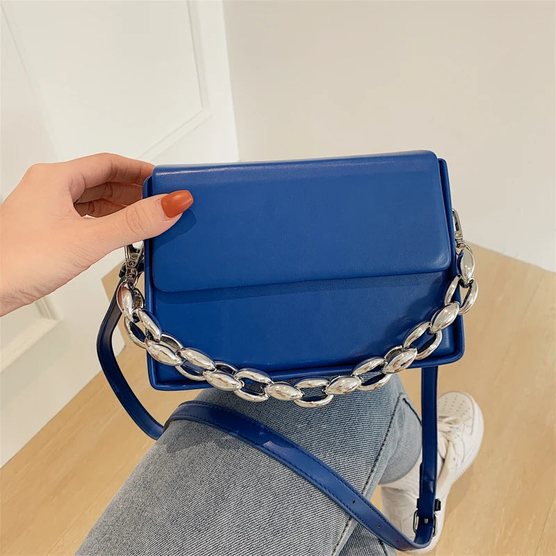 Mini Lipstick Bags Folds PU Leather Shoulder Bags for Women
