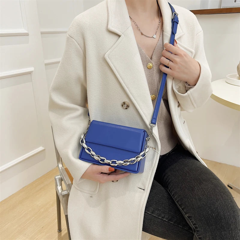 Mini Lipstick Bags Folds PU Leather Shoulder Bags for Women