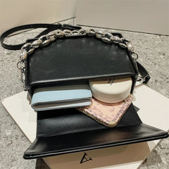 Mini Lipstick Bags Folds PU Leather Shoulder Bags for Women