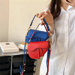 Mini Women's Lipstick Box Saddle Bag PU Leather Shoulder Crossbody Tassel Sac