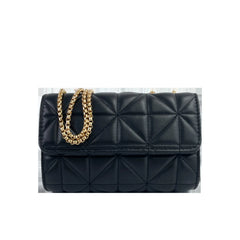 Quilted Small Flap PU Leather Crossbody Bag for Women