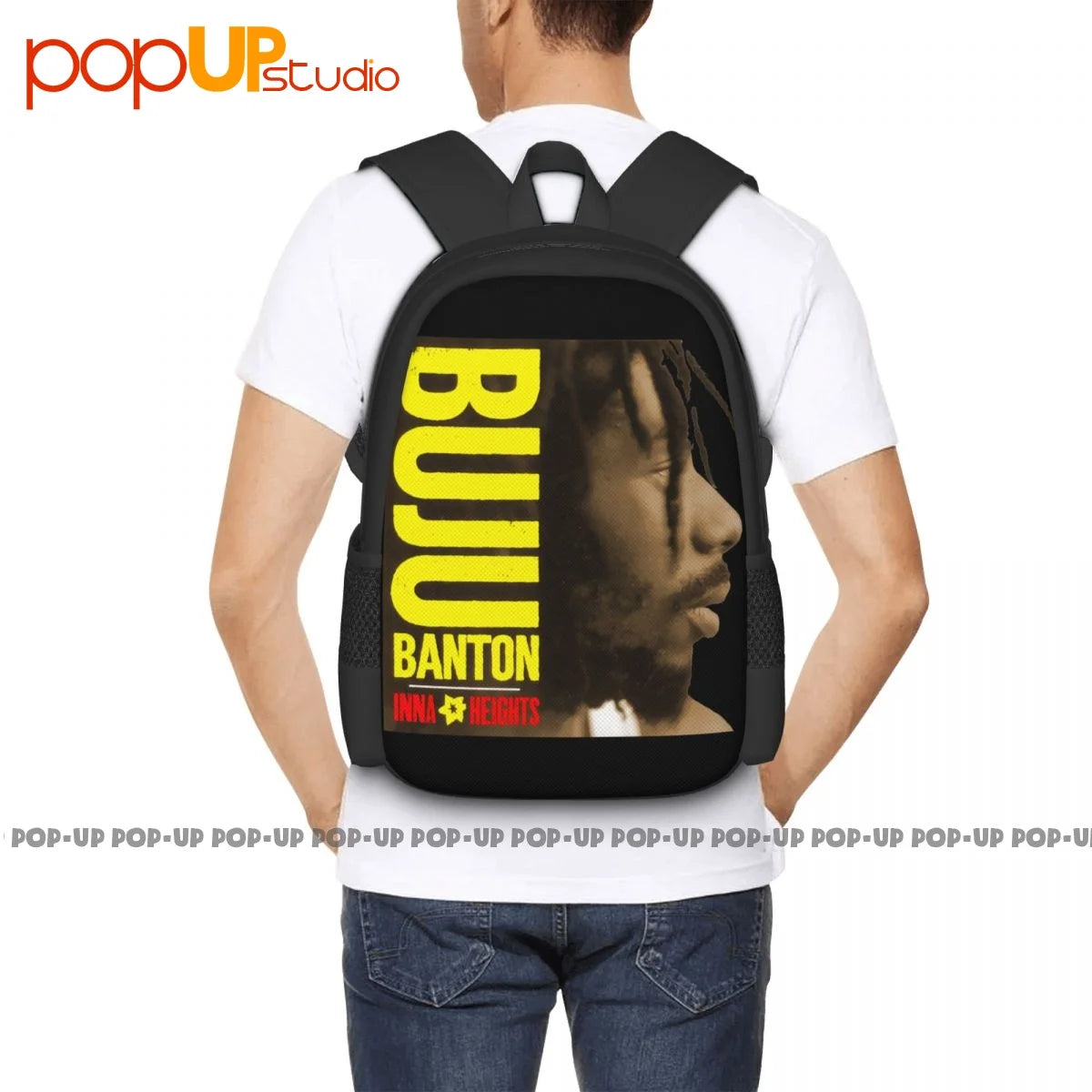 Rare Buju Banton Rap Backpack Large Capacity School Portable Storage Bag