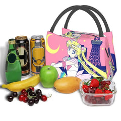 Sailors Moon Insulated Lunch Bags Tokyo City Lights Reusable Cooler
