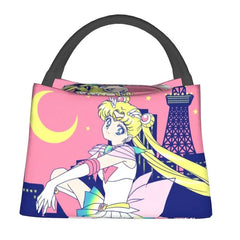 Sailors Moon Insulated Lunch Bags Tokyo City Lights Reusable Cooler