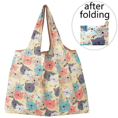 Reusable Nylon Eco Shopping Bag Vegetable Fruit Animal Flower Beach Cartoon Gift