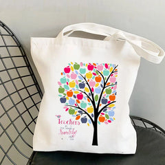 Funny Teacher Voice Printed Tote Bag - Harajuku Shopper Handbag