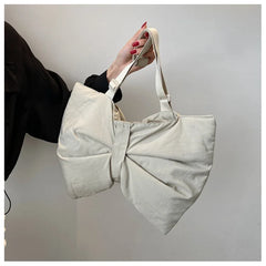 Sweet Bow Women's Bowknot Messenger Bag Teenager Girls Class Book Shoulder Bag