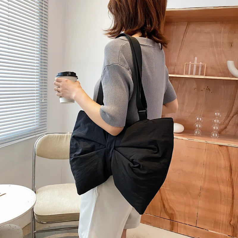 Sweet Bow Women's Bowknot Messenger Bag Teenager Girls Class Book Shoulder Bag