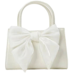 Sweet Bowknot Women Small Square Shoulder Bag Flap PU Leather Clutch