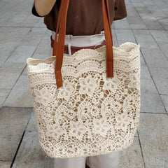 Sweet Lace Hollow Out Ladies Handbags Shoulder Bags Women School Bags