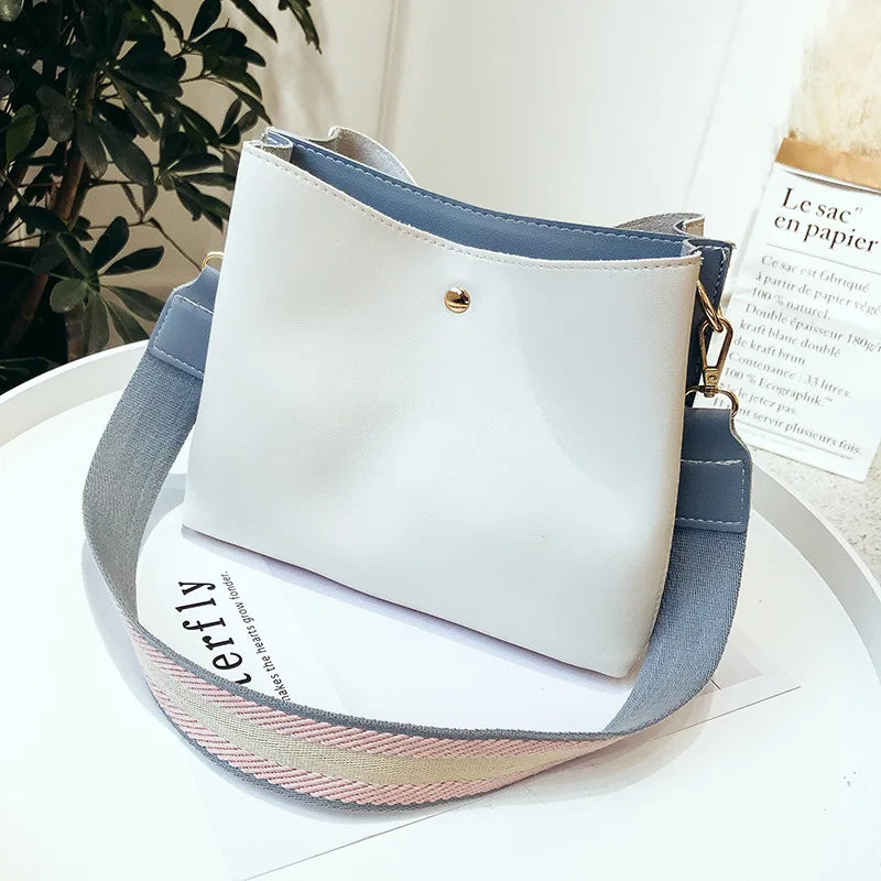 Sweet Lady Bucket Bag PU Leather Crossbody Bags For Women