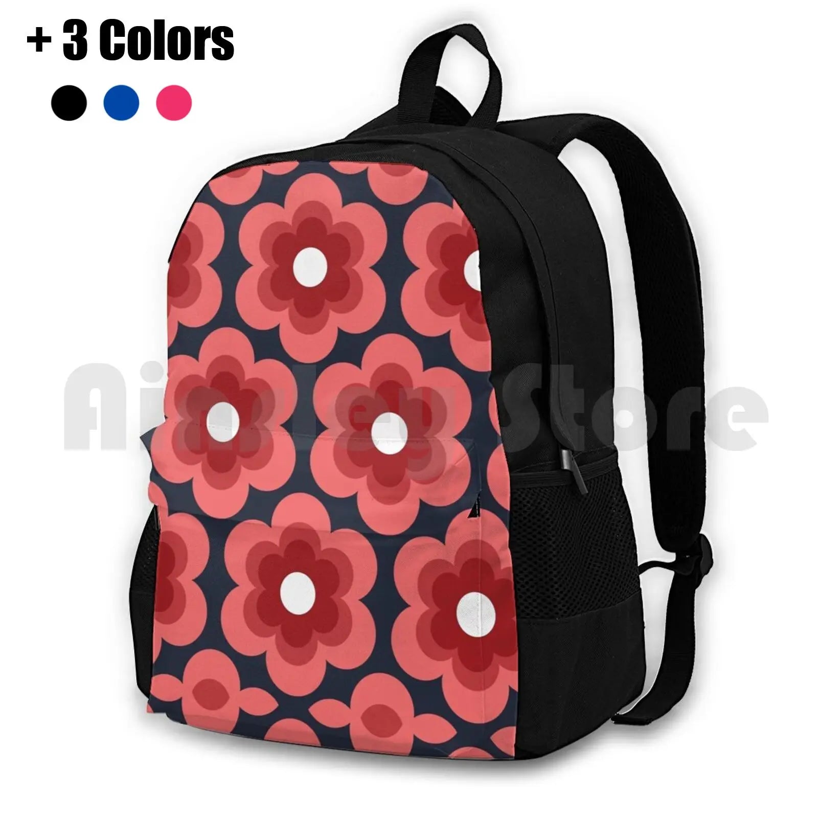 Sweet Pea Outdoor Hiking Backpack Climbing Sports Bag Vintage Retro Bright