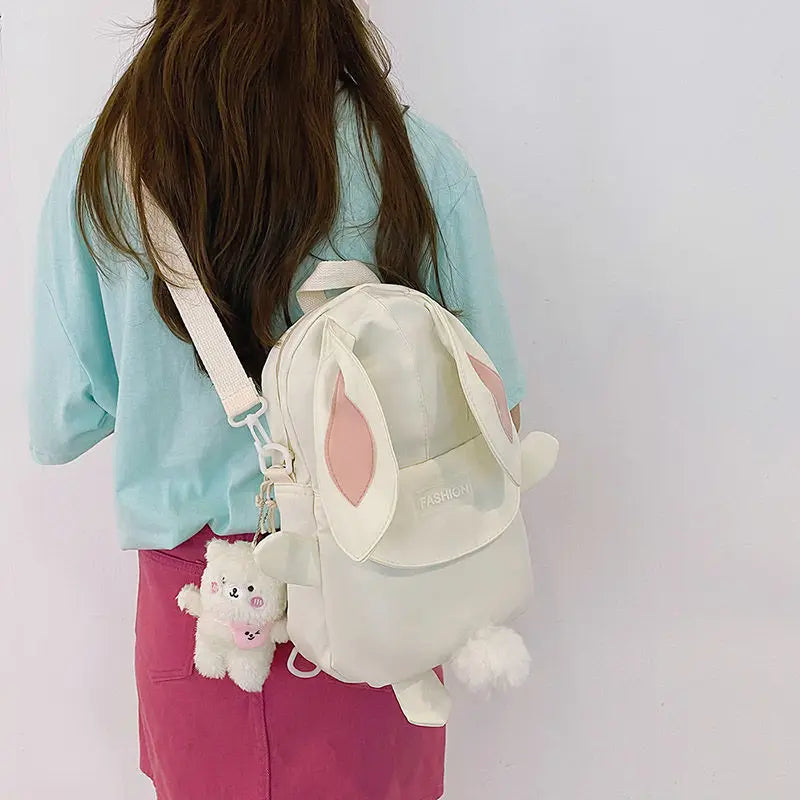 Sweet Rabbit Backpacks Women School Portable Nylon Bags All-match Large
