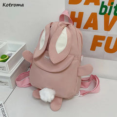 Sweet Rabbit Backpacks Women School Portable Nylon Bags All-match Large
