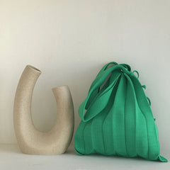 Sweet Style Knitting Tote Shoulder Bag Crochet Casual Shopper Top-hand