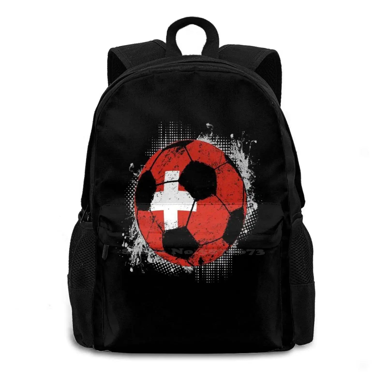 Switzerland Football Gift Bag Backpack For Men Women Girls Teenage