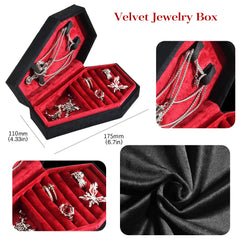 Gothic Coffin Velvet Jewelry Box Halloween