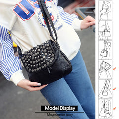 Leather Messenger Bag Women's Shoulder Bag Female Small Crossbody Bags