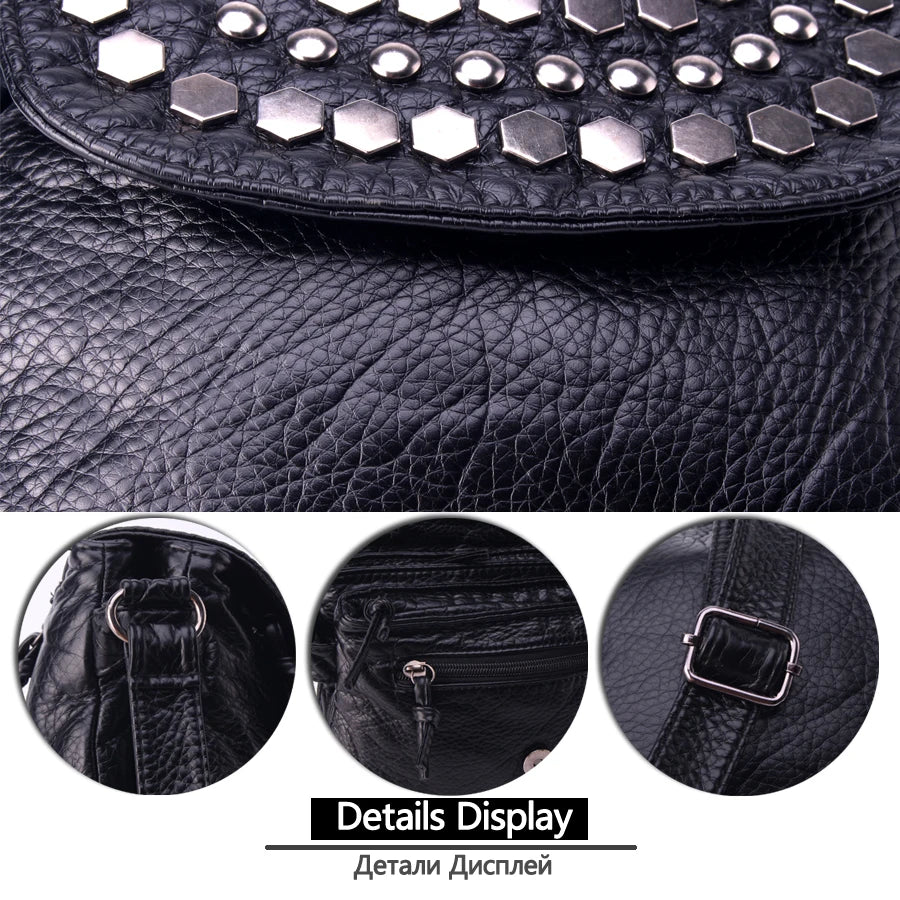 Leather Messenger Bag Women's Shoulder Bag Female Small Crossbody Bags