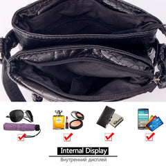 Leather Messenger Bag Women's Shoulder Bag Female Small Crossbody Bags