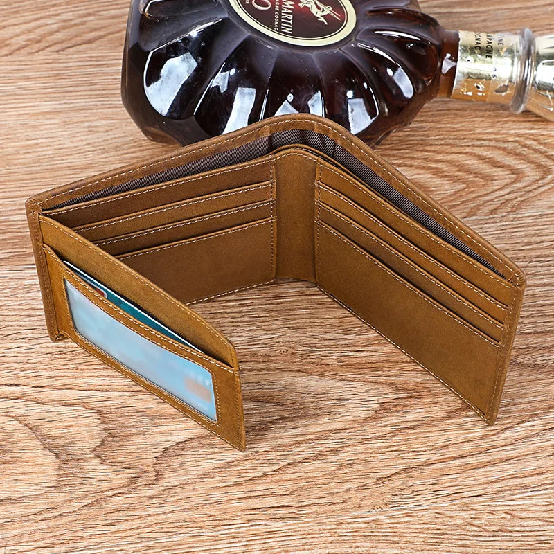Slim RFID Wallet Men Purses Leather Billeteras Carteira Masculina