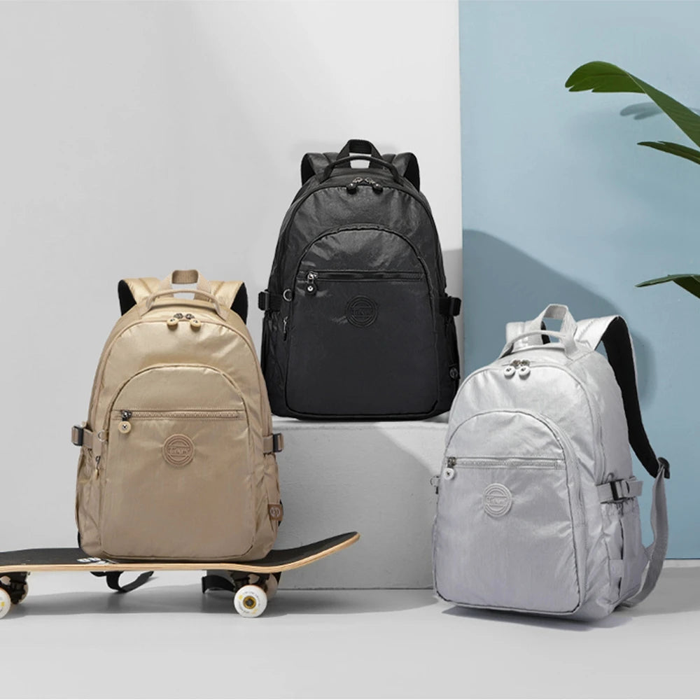 Nylon Backpack for Teenage Girls Female Travel Bag Schoolbag