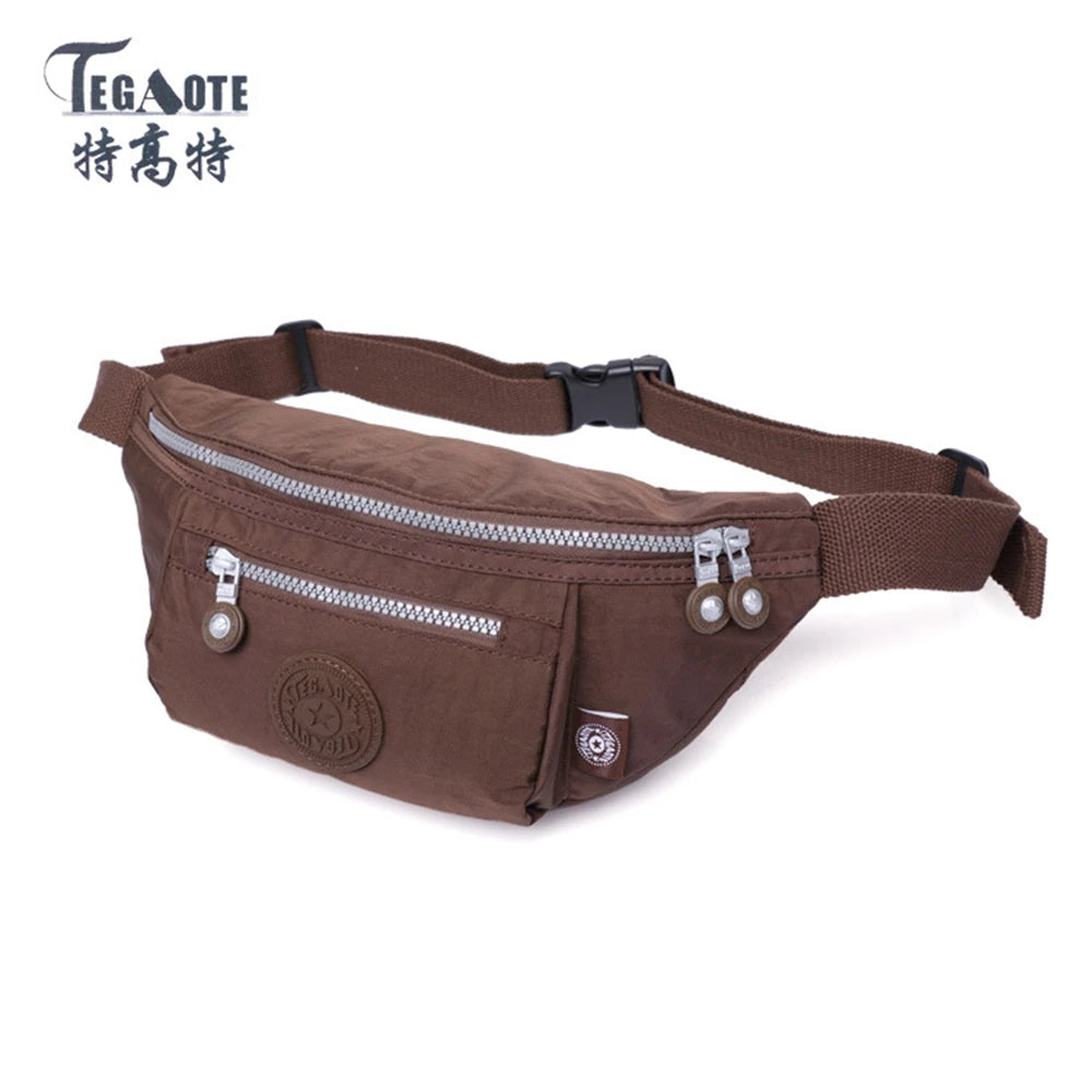 Sports Fanny Pack Nylon Waterproof Belt Bag for Women and Men