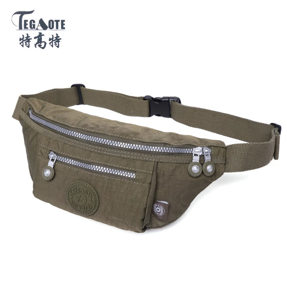 Sports Fanny Pack Nylon Waterproof Belt Bag for Women and Men