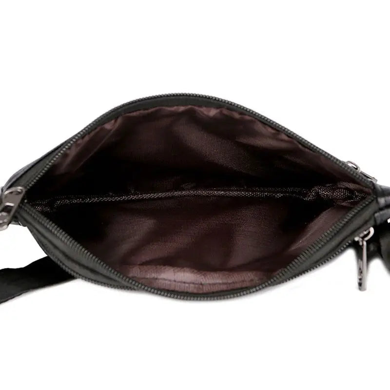 Men Leather Fanny Pack Belt Bum Waist Pouch Crossbody Shoulder Sport Zip Bag