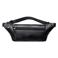Men PU Leather Belt Bum Waist Phone Pouch Fanny Pack Crossbody Shoulder