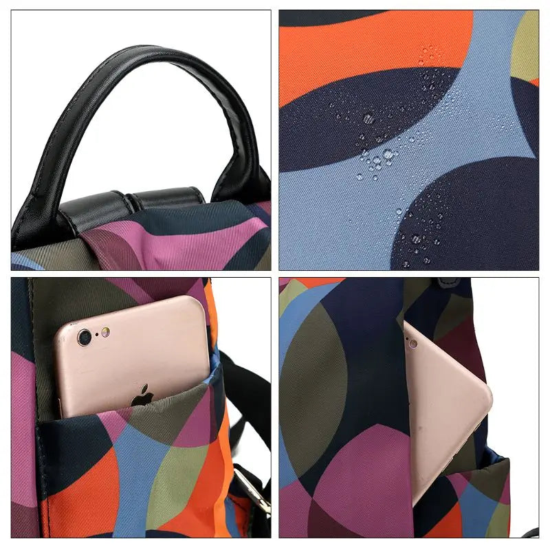 Women's Anti-Theft Backpack Nylon Shoulder Bags Large Bagpack